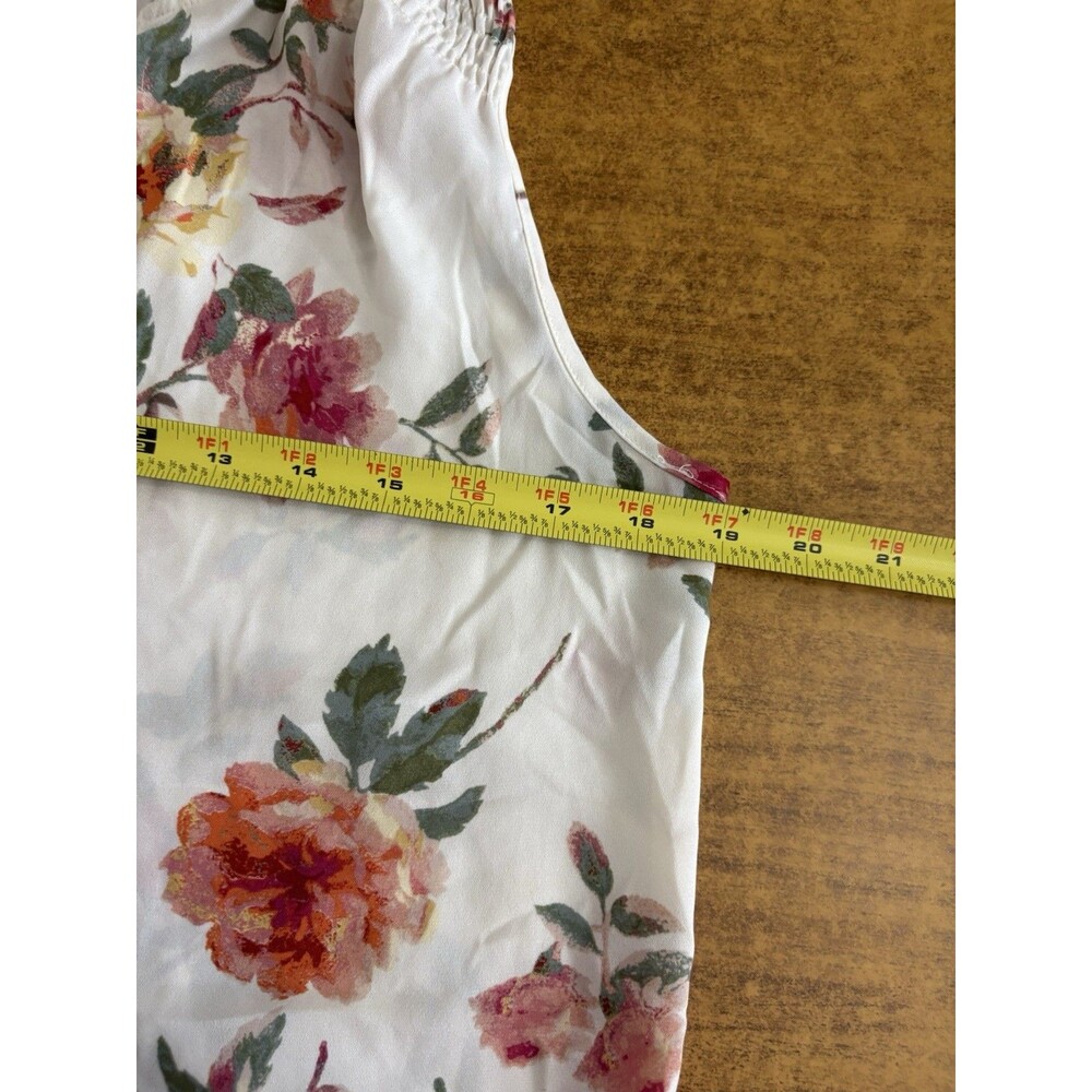 Violet & Claire‎ Women's Sleeveless Blouse Pink/Coral/Blue Floral Pattern Size S - Picture 6 of 7
